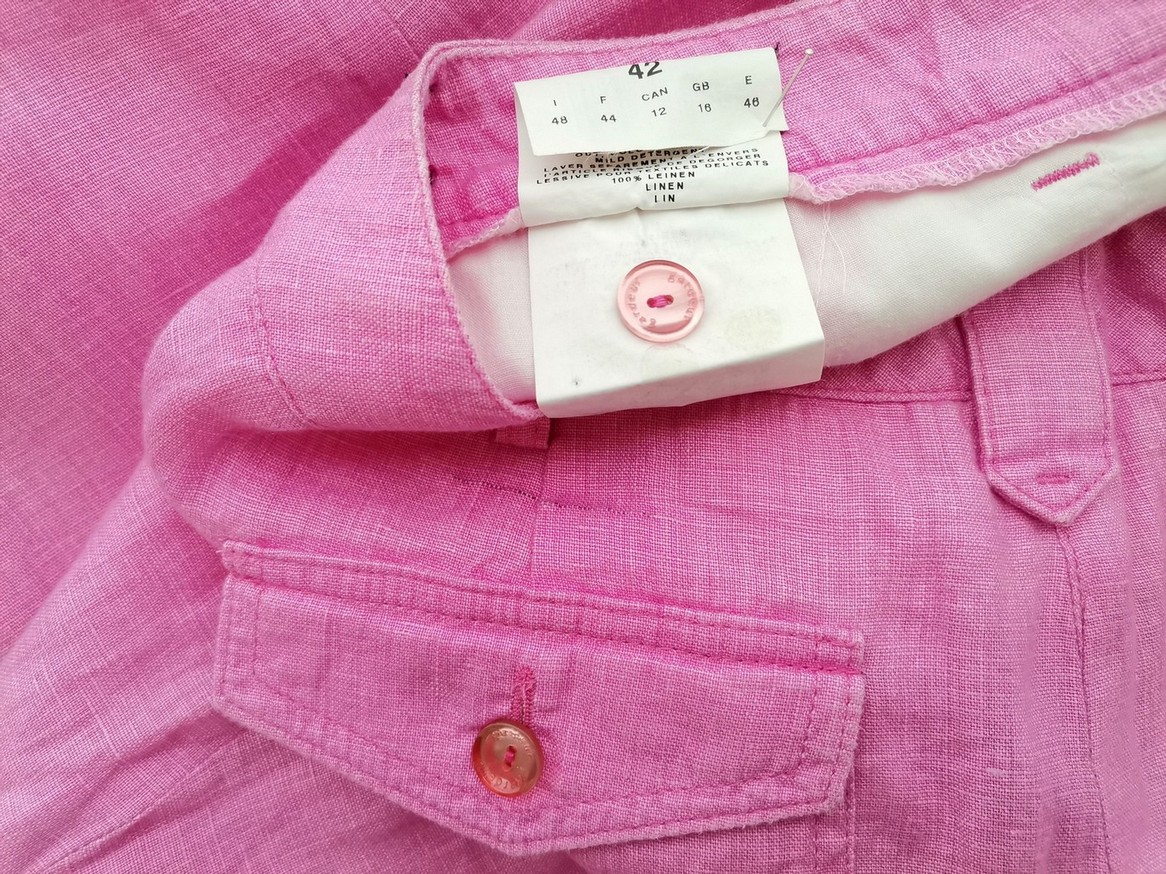 Gardeur Rozmiar 42 Kolor Różowy Spodnie Casual Materiał Len 100%