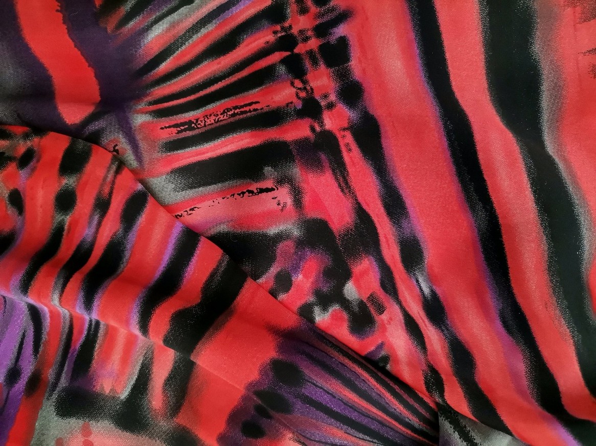 Vintage Rozmiar 46-48 Kolor Kolorowa Geometryczny Okrągły dekolt Tunika Bluzka Bezrękawnik