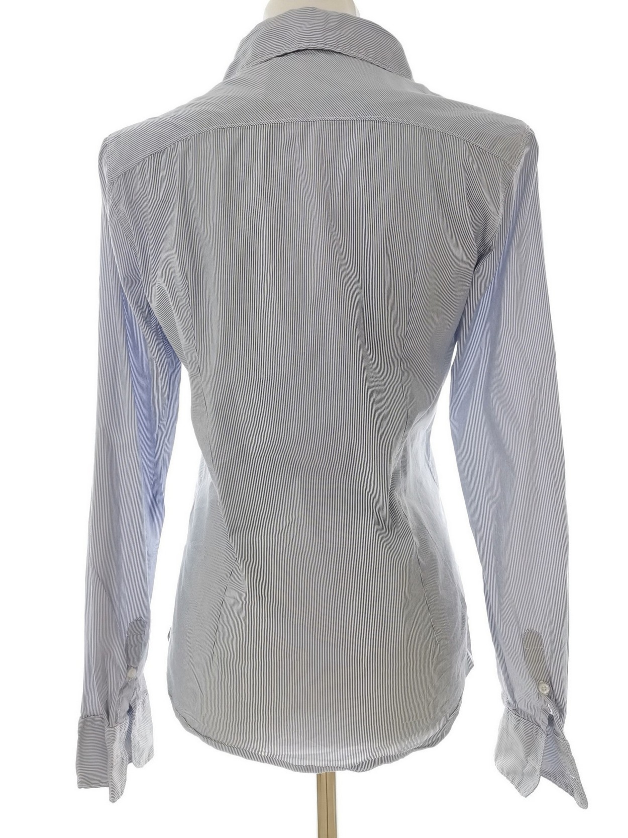 IMG_20210311_110230.jpg Maison scotch Rozmiar 2 (38) Kolor Niebieski Pasy Kołnierz Koszula Zapinana Bluzka Długi rękaw Materiał Bawełna