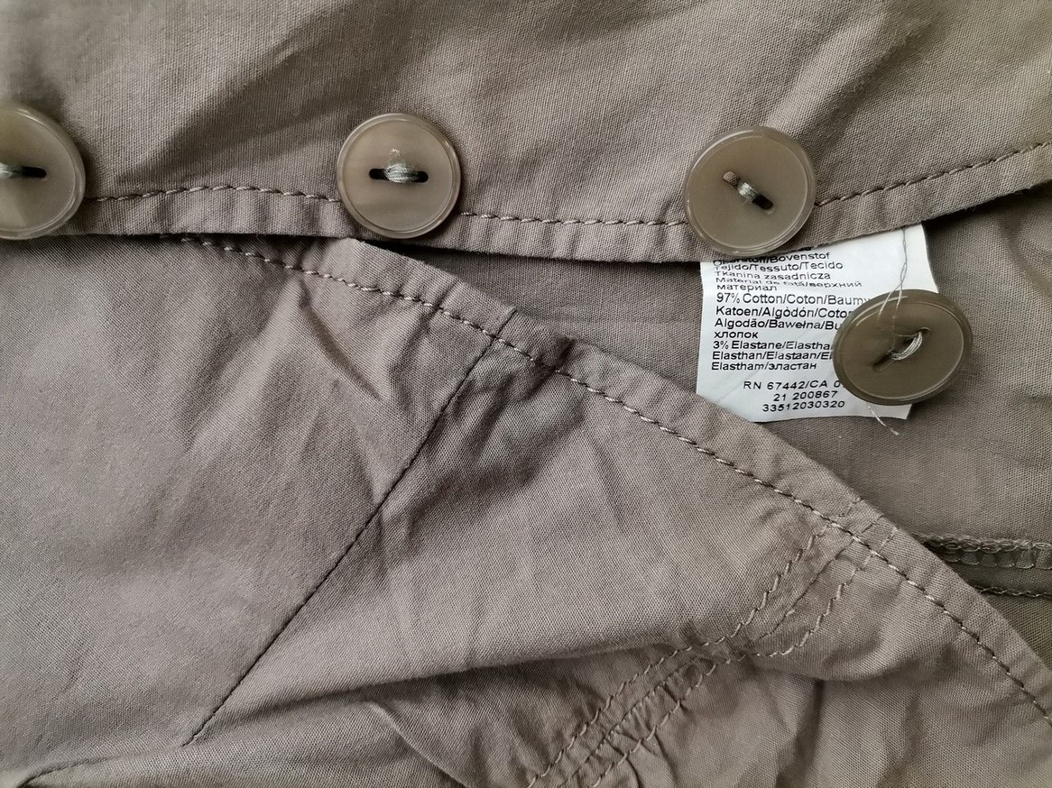 IMG_20210311_122703.jpg Steilmann Rozmiar 40 Kolor Khaki Kołnierz Żakiet z zapięciem Rękaw 3/4 Materiał Bawełna