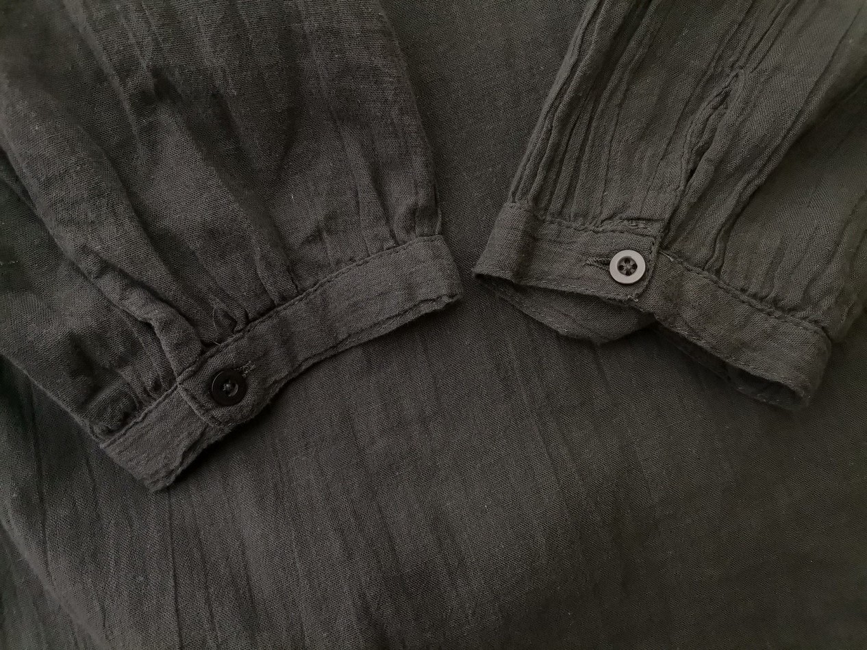 Vintage 157 Rozmiar S Kolor Khaki Okrągły dekolt Bluzka Rękaw 3/4