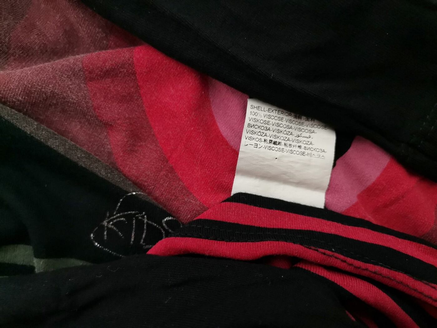 DESIGUAL Rozmiar XL Kolor Czarny Pasy Drapowany dekolt Tunika Bluzka Długi rękaw Materiał Wiskoza 100% DESIGUAL Rozmiar XL Kolor Czarny Pasy Drapowany dekolt Tunika Bluzka Długi rękaw Materiał Wiskoza 100%