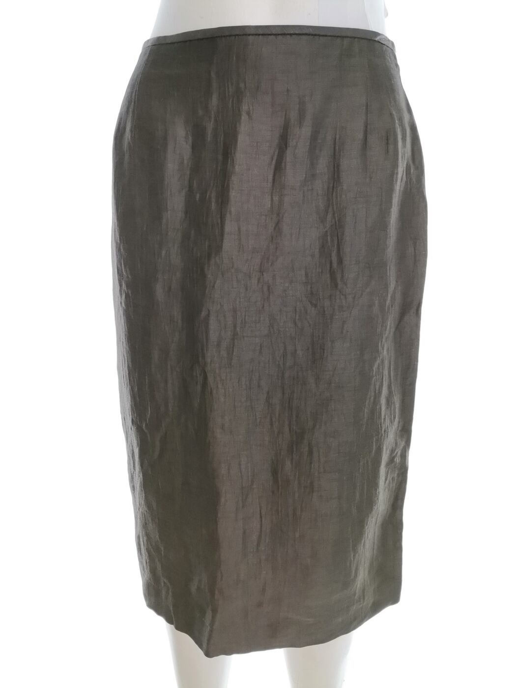 BLACKY DRESS Rozmiar 34 Kolor Szary Spódnica Prosta i Ołówkowa Midi Materiał Len