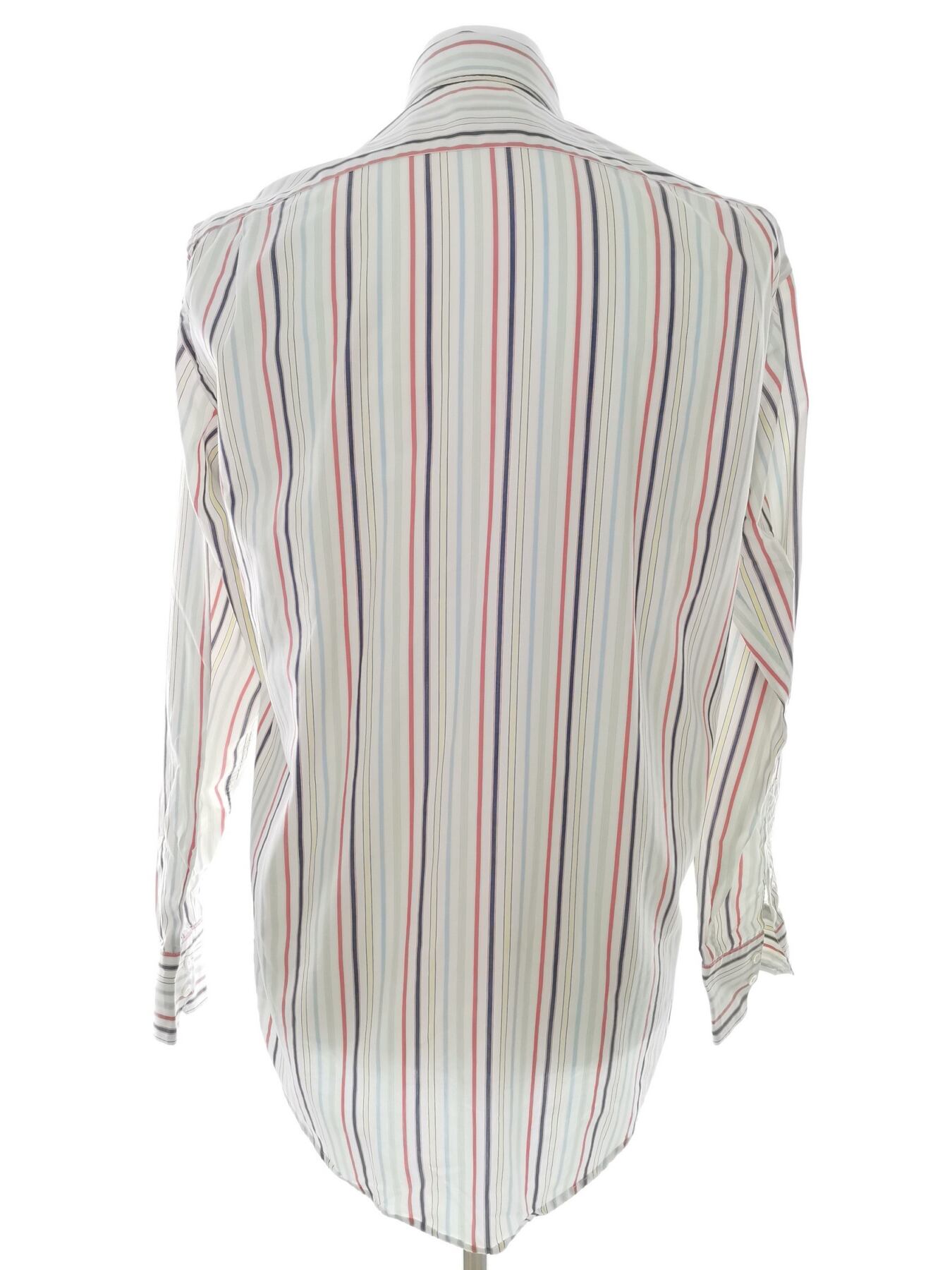 IMG_20210313_090017.jpg Lacoste Rozmiar 40 Kolor Kolorowa Pasy Kołnierz Męska Koszula Elegancka Długi rękaw Materiał Bawełna 100%