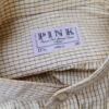 Pink Thomas Pink Rozmiar 17,5 (44) Kolor Kremowy Krata Kołnierz Męska Koszula Elegancka Długi rękaw Materiał Bawełna 100%