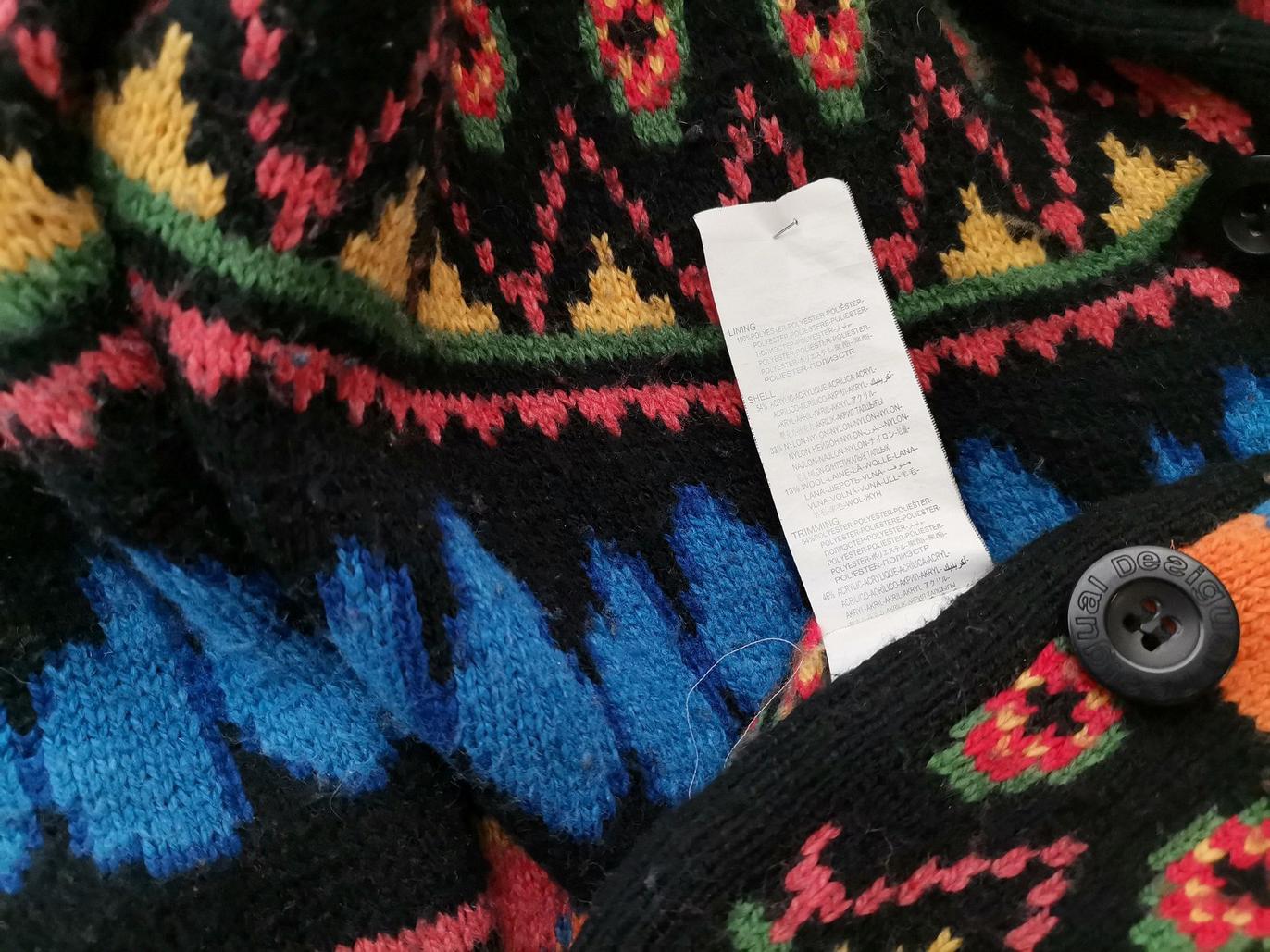 IMG_20210315_142905_r1.jpg DESIGUAL Rozmiar M Kolor Kolorowa Kołnierz Długi Zapinany Kardigan Długi rękaw Materiał Akryl Gruba dzianina
