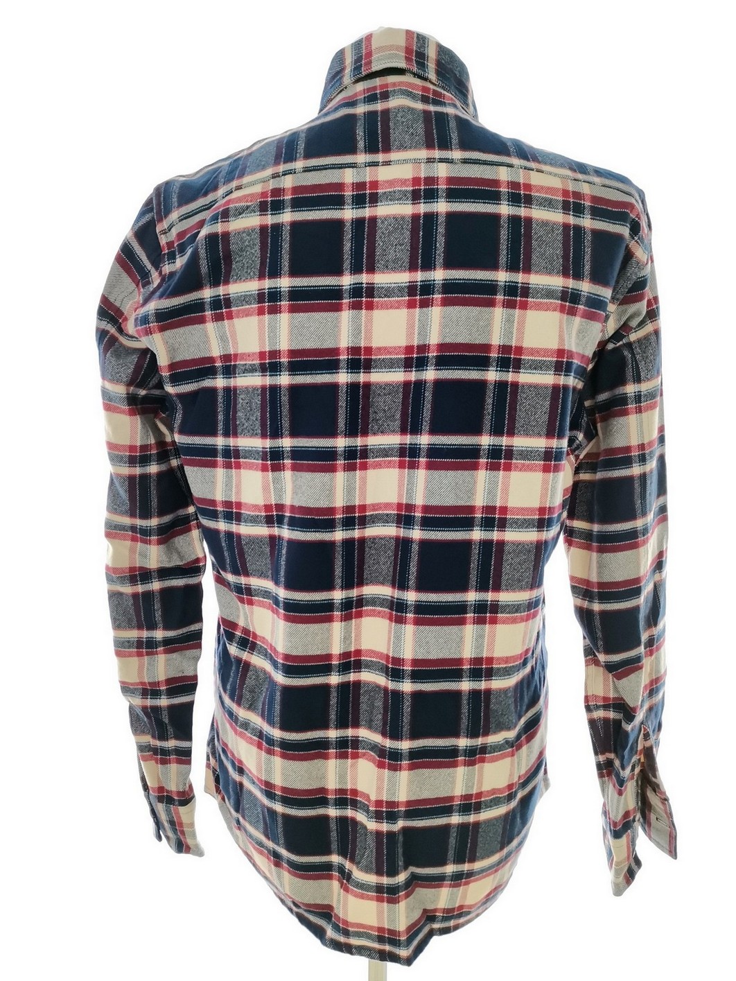 IMG_20210316_140112.jpg BARBOUR Rozmiar L Kolor Granatowy Krata Kołnierz Męska Koszula Casual Długi rękaw Materiał Bawełna 100%