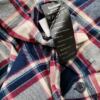 BARBOUR Rozmiar L Kolor Granatowy Krata Kołnierz Męska Koszula Casual Długi rękaw Materiał Bawełna 100%