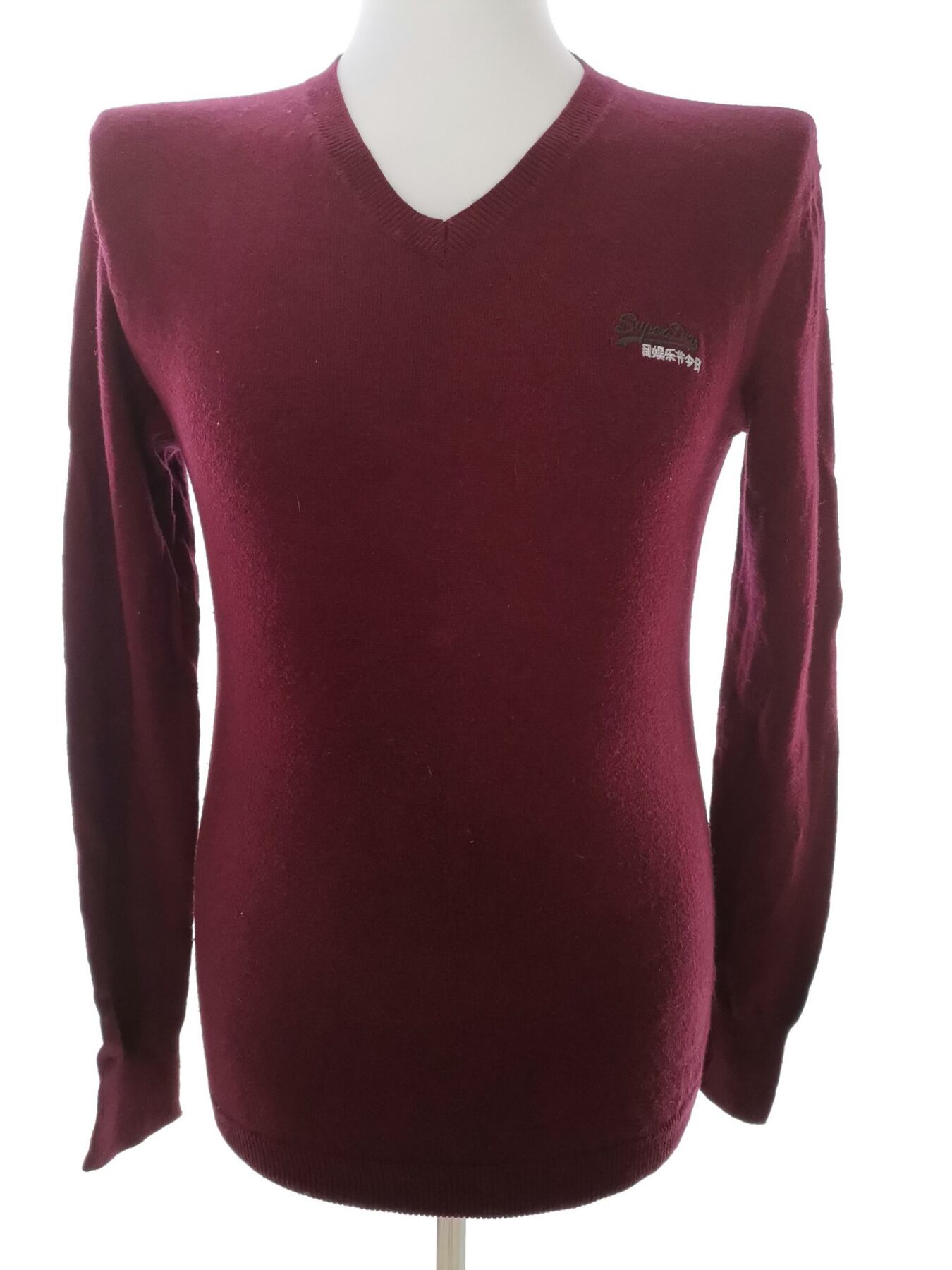Superdry Rozmiar S Kolor Purpurowy Męski Sweter Długi rękaw Materiał Bawełna
