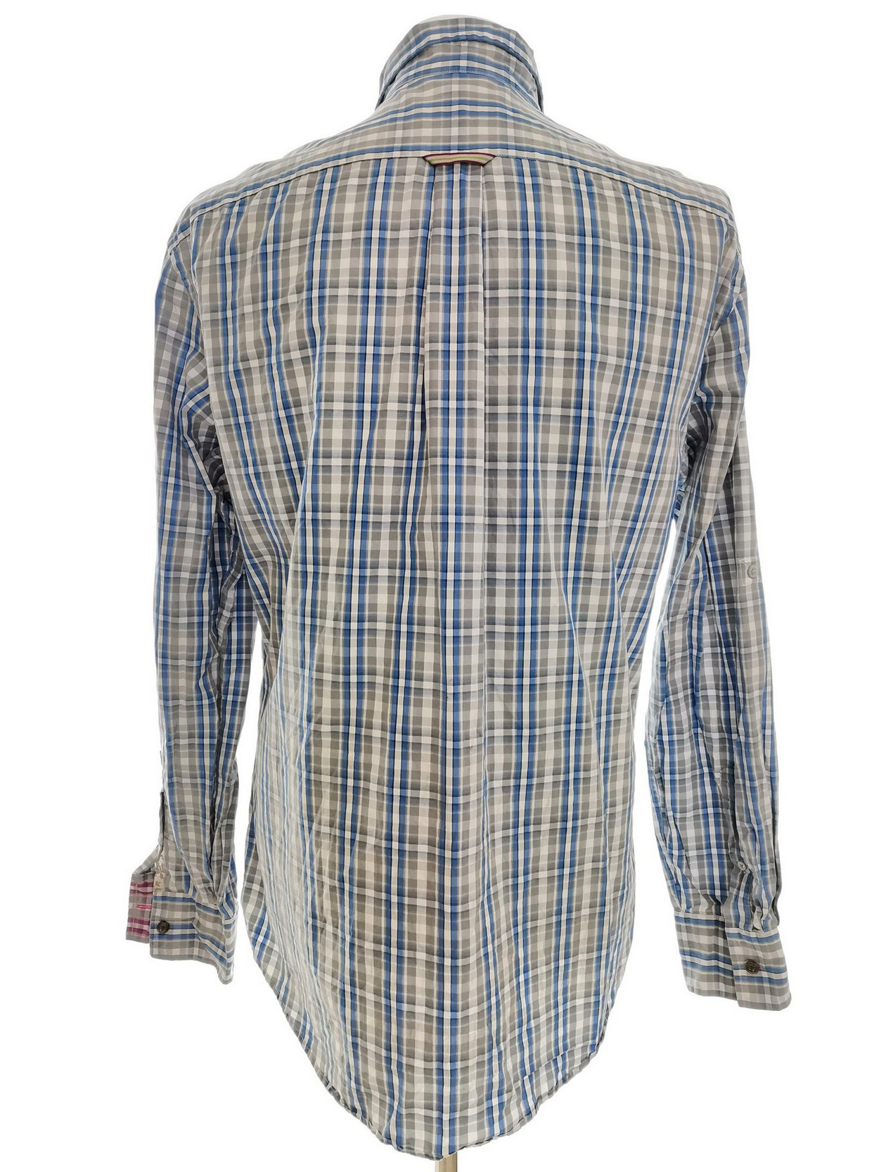 IMG_20210317_100108.jpg Ted Baker Rozmiar 5 (XL) Kolor Niebieski Krata Kołnierz Męska Koszula Casual Długi rękaw Materiał Bawełna 100%