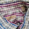 Ted Baker Rozmiar 5 (XL) Kolor Niebieski Krata Kołnierz Męska Koszula Casual Długi rękaw Materiał Bawełna 100%
