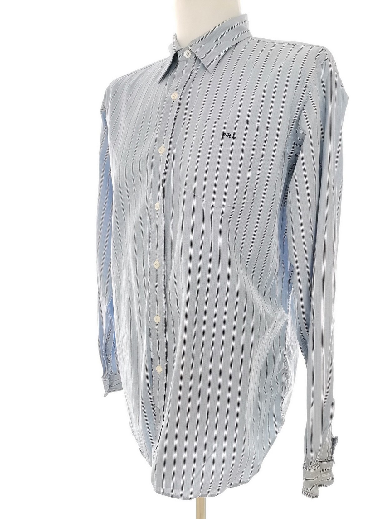 IMG_20210317_111939.jpg Polo Ralph Lauren Rozmiar L Kolor Niebieski Pasy Kołnierz Męska Koszula Casual Długi rękaw Materiał Bawełna 100%