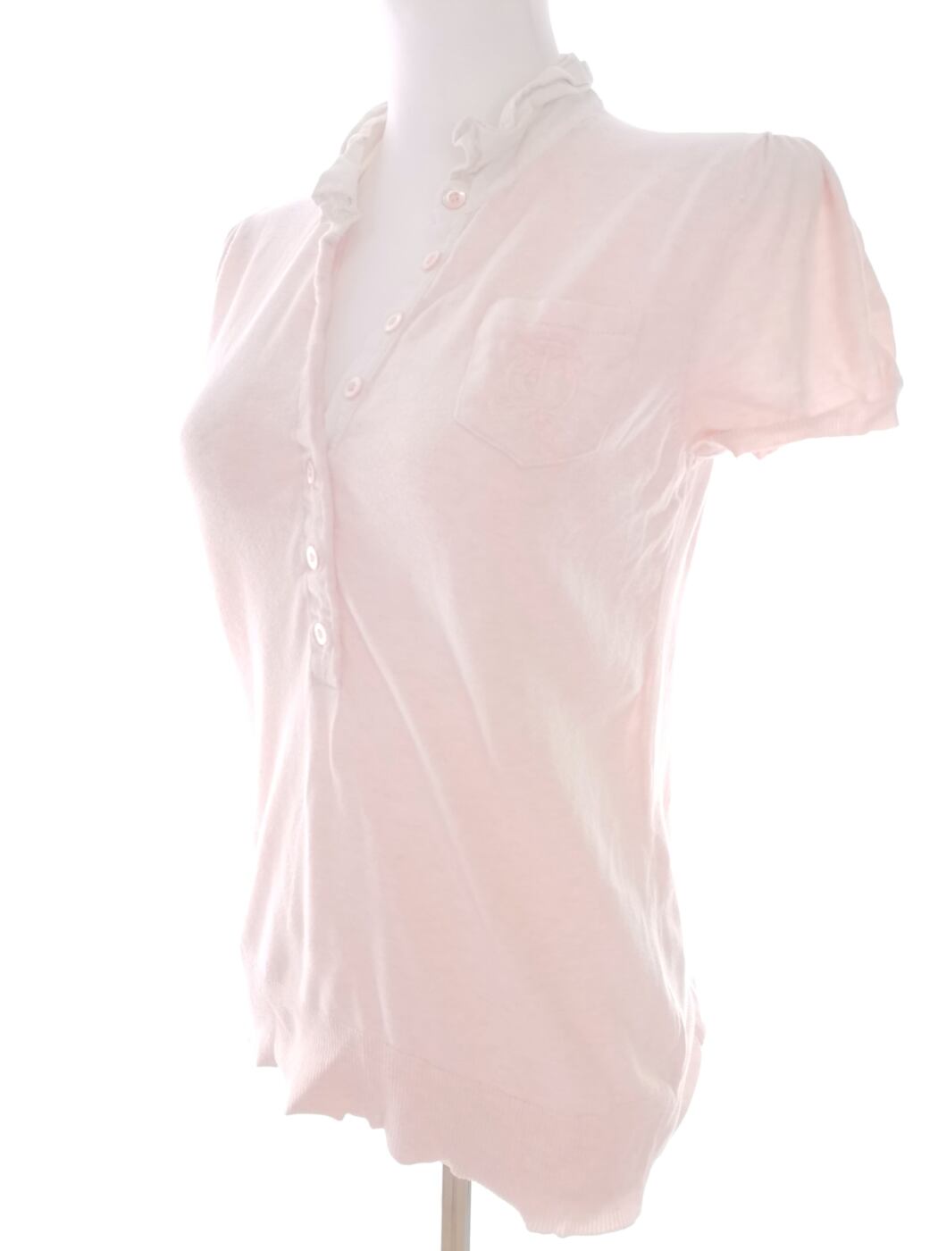 IMG_20210318_151347.jpg Juicy couture Rozmiar M Kolor Pudrowy Róż Kołnierz Koszulka Polo Krótki rękaw Materiał Bawełna 100%