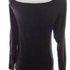 Marwin Rozmiar M Kolor Czarny Keyhole Crew Neck Bluzka Długi rękaw Materiał Wiskoza