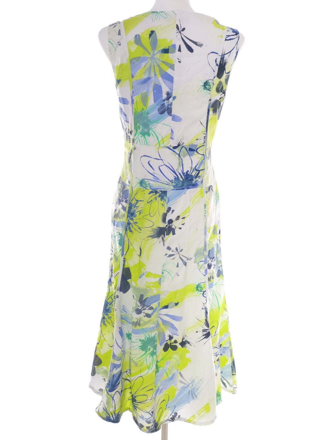DU Dresses Unlimited Rozmiar 36 Kolor Biały W serek Sukienka A-Line Bezrękawnik Midi Materiał Bawełna 100% DU Dresses Unlimited Rozmiar 36 Kolor Biały W serek Sukienka A-Line Bezrękawnik Midi Materiał Bawełna 100%
