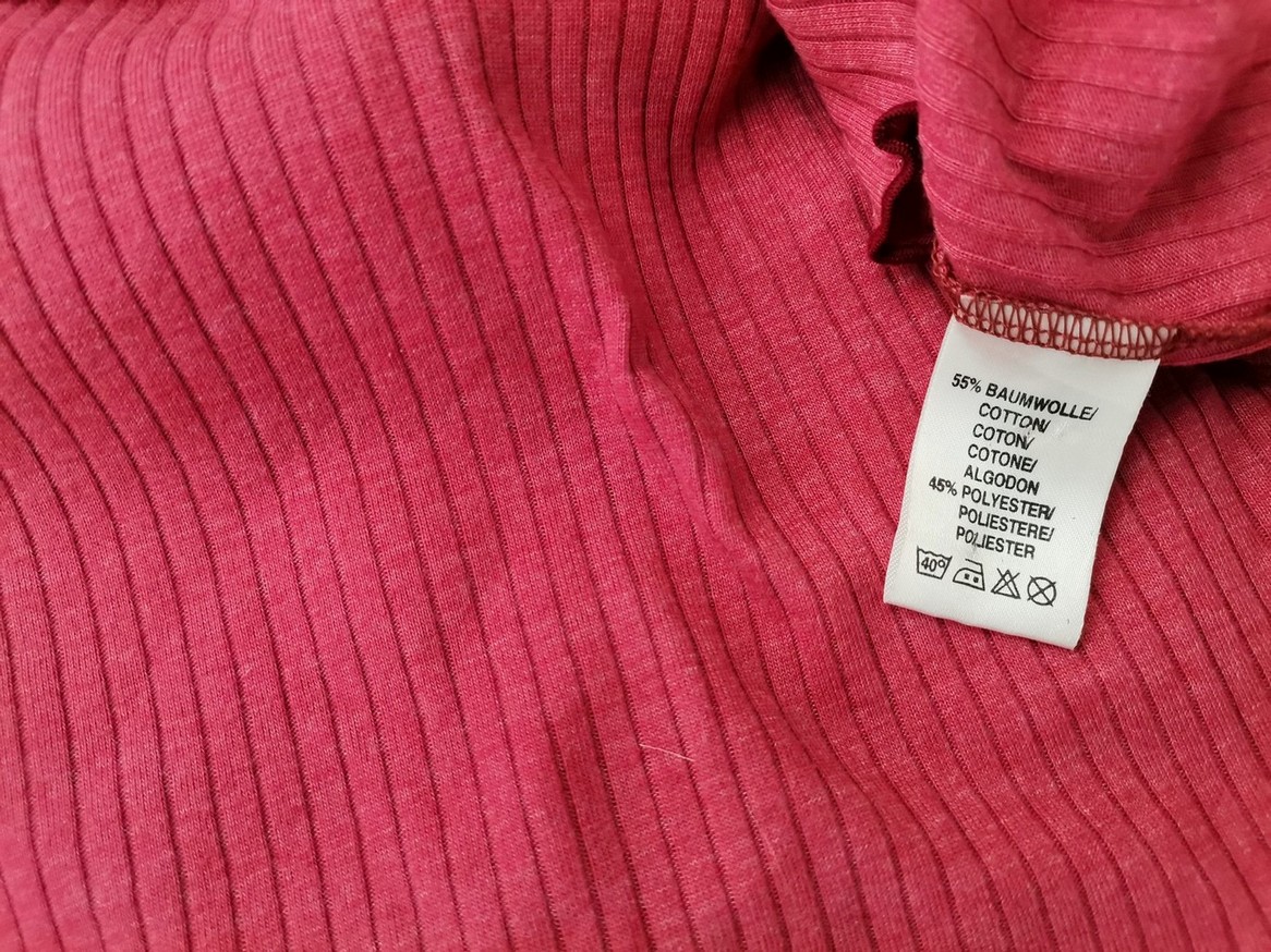 Vintage Rozmiar 34-36 Kolor Różowy Okrągły dekolt Tunika Popover Bluzka Krótki rękaw Materiał Bawełna