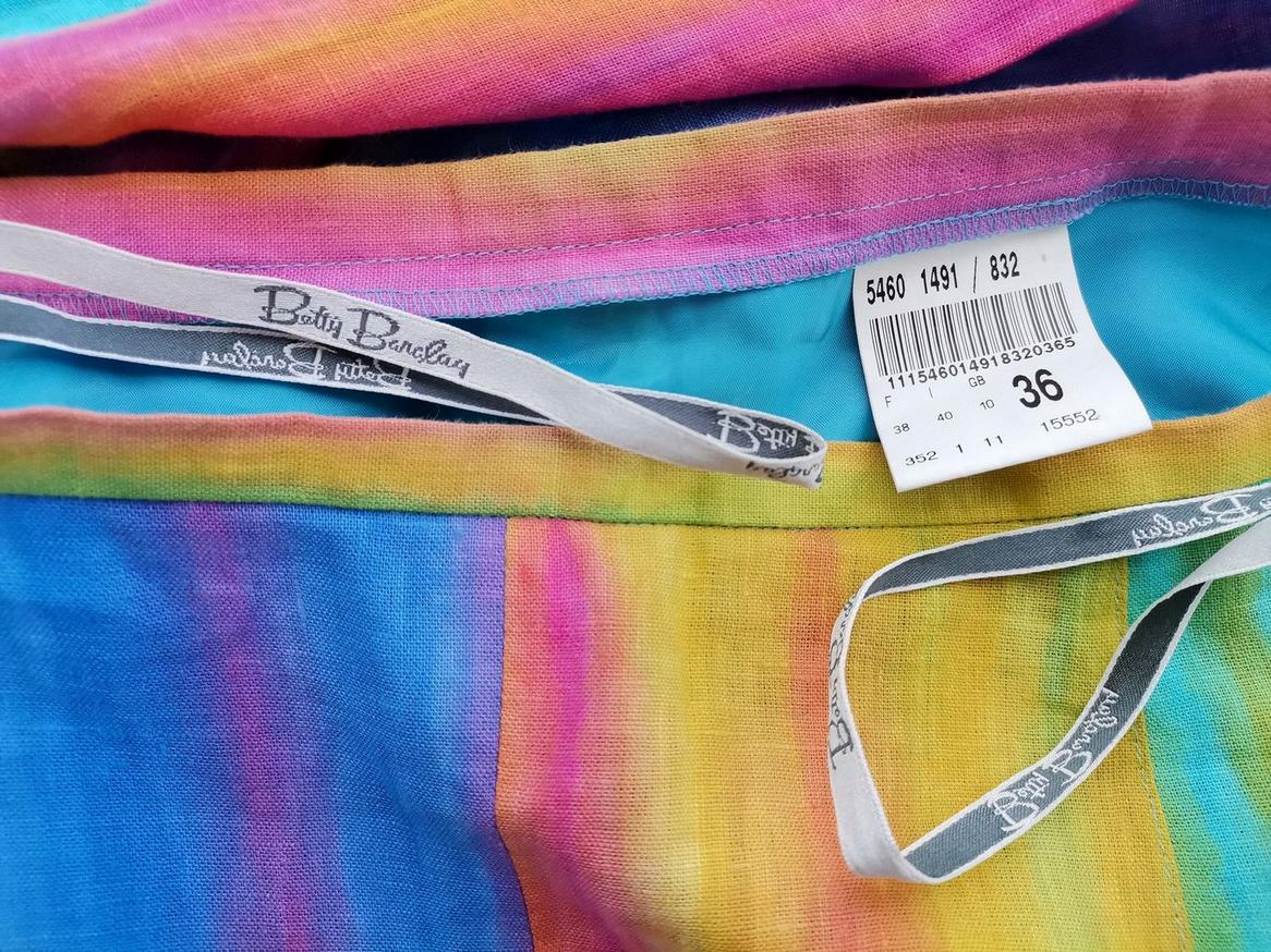 BETTY BARCLAY Rozmiar 36 Kolor Kolorowa Spódnica Maxi Długa Materiał Len 100%