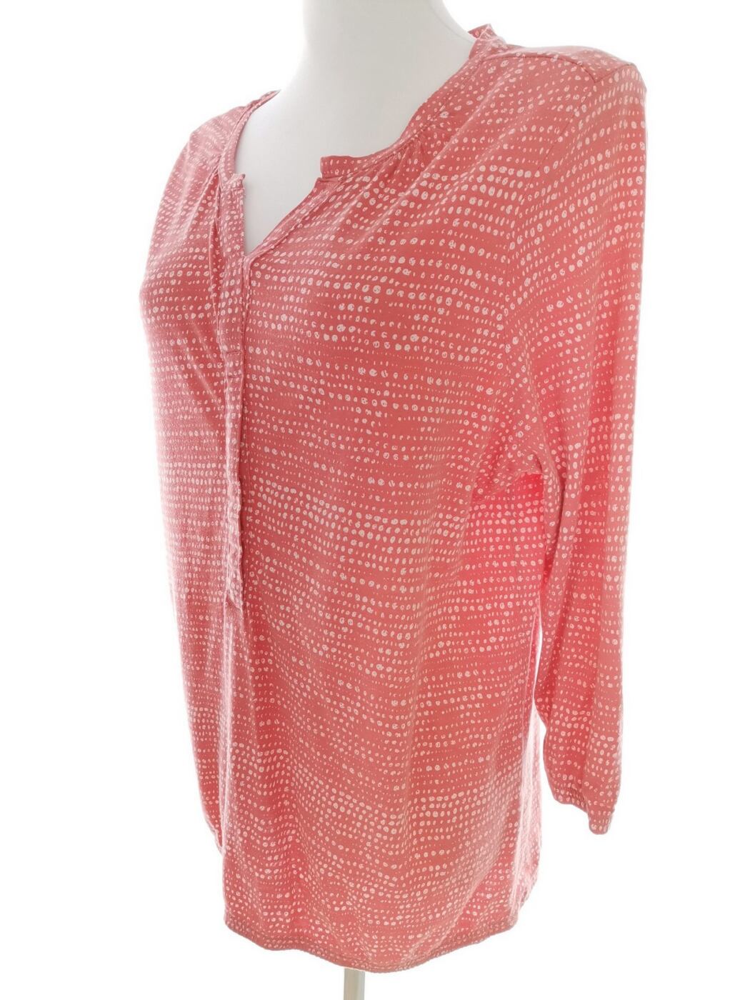IMG_20210319_143158.jpg Soyaconcept Rozmiar M Kolor Pomarańczowy Split Crew Neck Bluzka Popover Guziki Rękaw 3/4