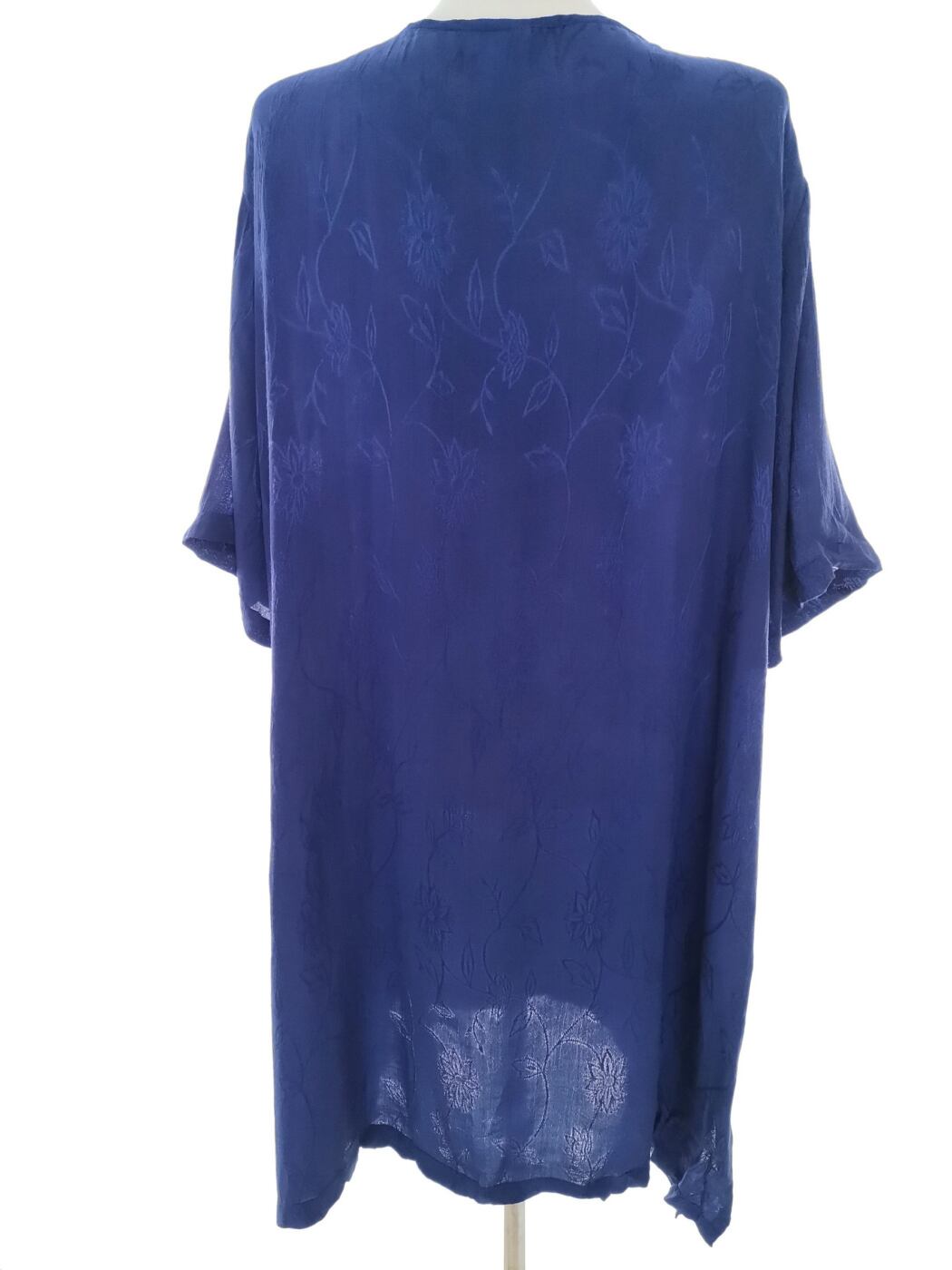 Vintage Rozmiar 50/52 Kolor Granatowy Okrągły dekolt Tunika Bluzka Krótki rękaw Materiał Wiskoza Vintage Rozmiar 50/52 Kolor Granatowy Okrągły dekolt Tunika Bluzka Krótki rękaw Materiał Wiskoza