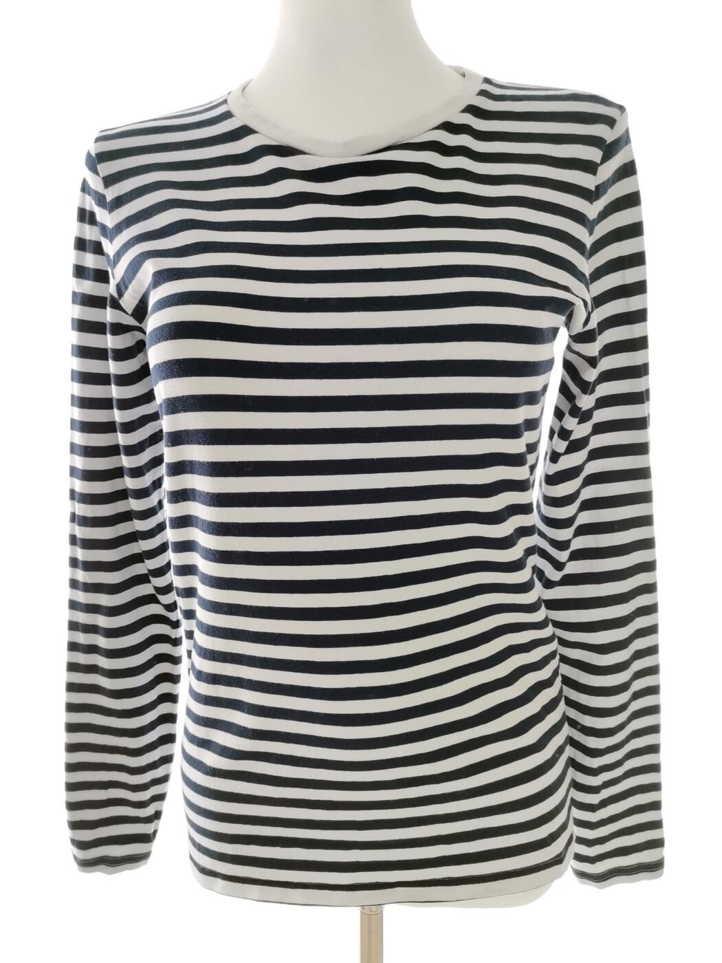 Gant Rozmiar M Kolor Biały Pasy Crew Neck Bluzka Długi rękaw Materiał Bawełna