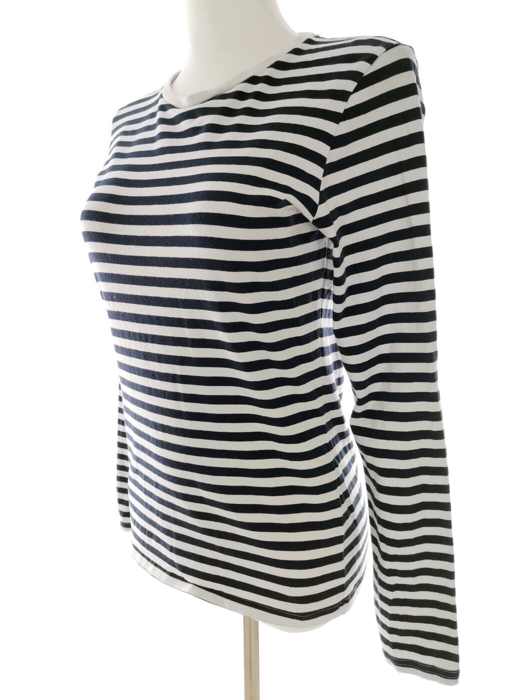 Gant Rozmiar M Kolor Biały Pasy Crew Neck Bluzka Długi rękaw Materiał Bawełna