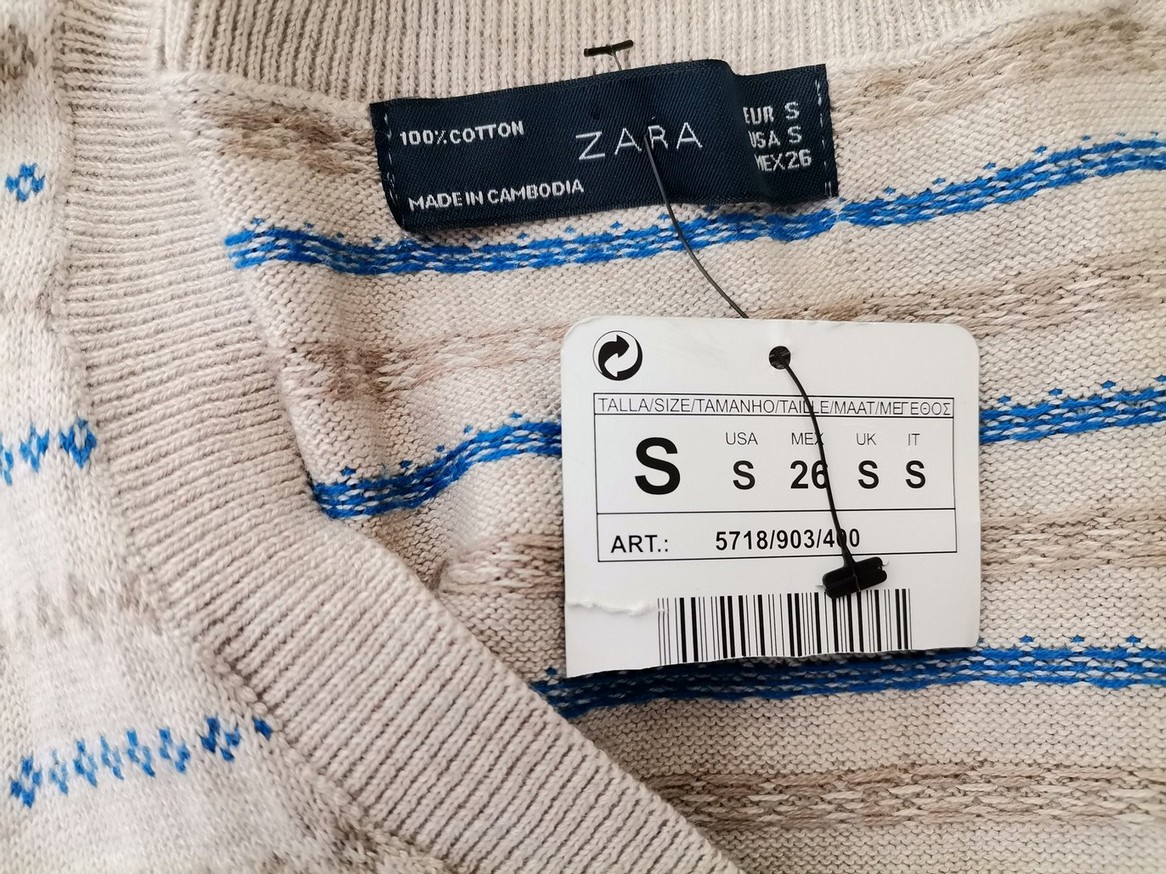 IMG_20210322_103642.jpg Zara Rozmiar S Kolor Beżowy W serek Bluzka Bezrękawnik Materiał Bawełna 100%