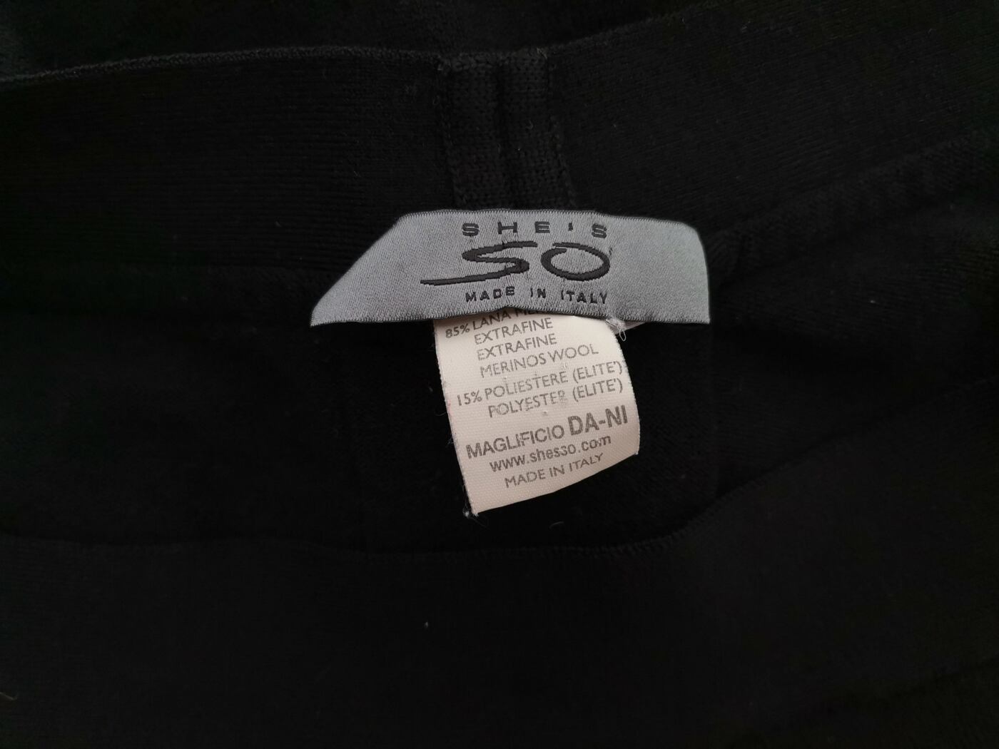Rozmiar 50 (44) Kolor Czarny Spódnica Maxi Długa Materiał Wełna Merino
