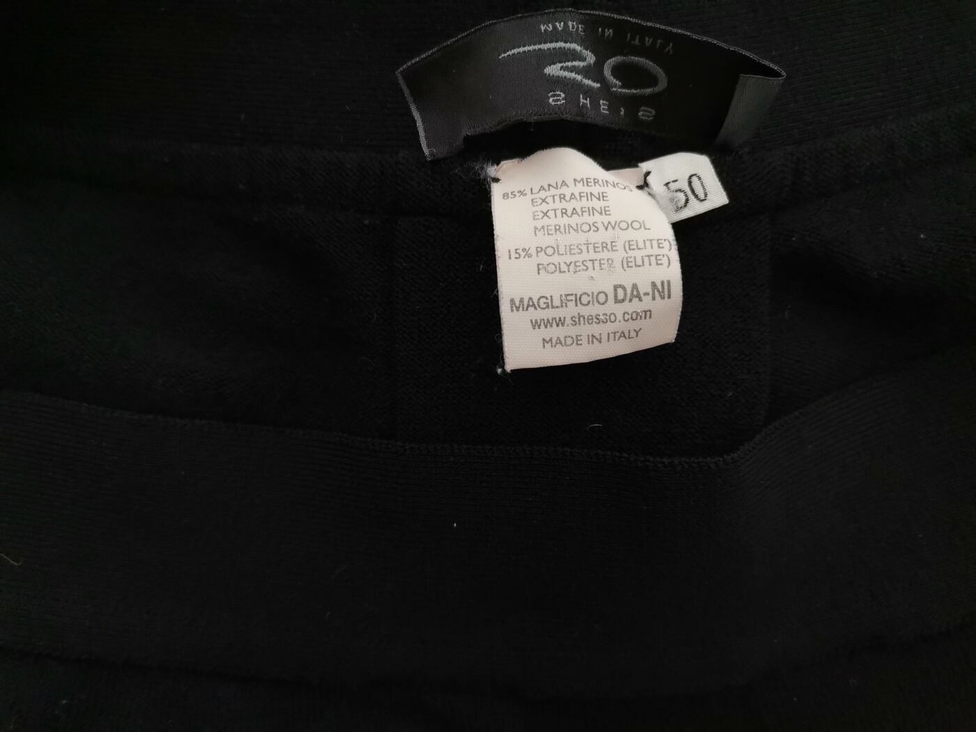 Rozmiar 50 (44) Kolor Czarny Spódnica Maxi Długa Materiał Wełna Merino
