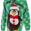 Merry Christmas Rozmiar M Kolor Zielony Męski Sweter Długi rękaw Materiał Akryl 100%