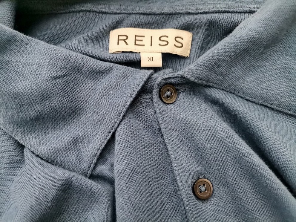 IMG_20210322_131941.jpg Reiss Rozmiar XL Kolor Niebieski Kołnierz Męska Koszula Polo Krótki rękaw Materiał Bawełna 100%