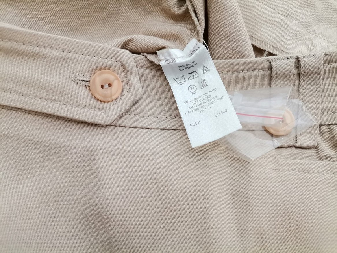 Canvas Rozmiar 22 (50) Kolor Beżowy Spodnie Casual Materiał Bawełna