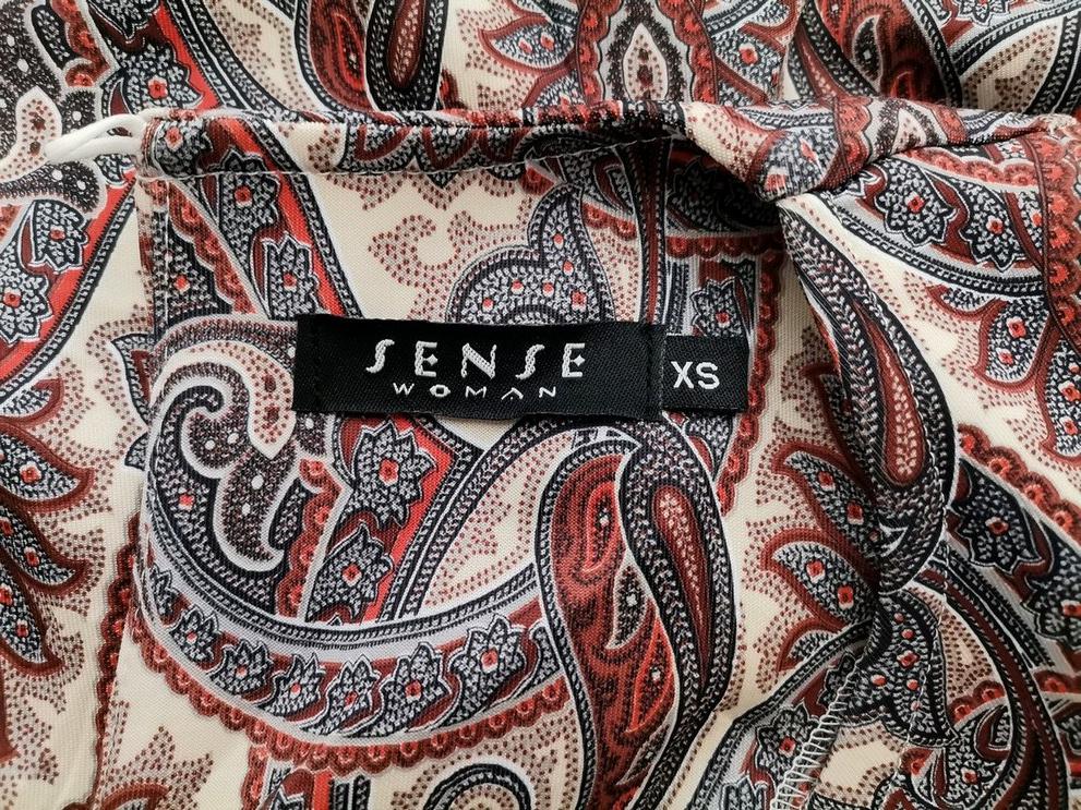 SENSE Rozmiar XS Kolor Beżowy Crew Neck Sukienka Mini Bezrękawnik Krótka SENSE Rozmiar XS Kolor Beżowy Crew Neck Sukienka Mini Bezrękawnik Krótka