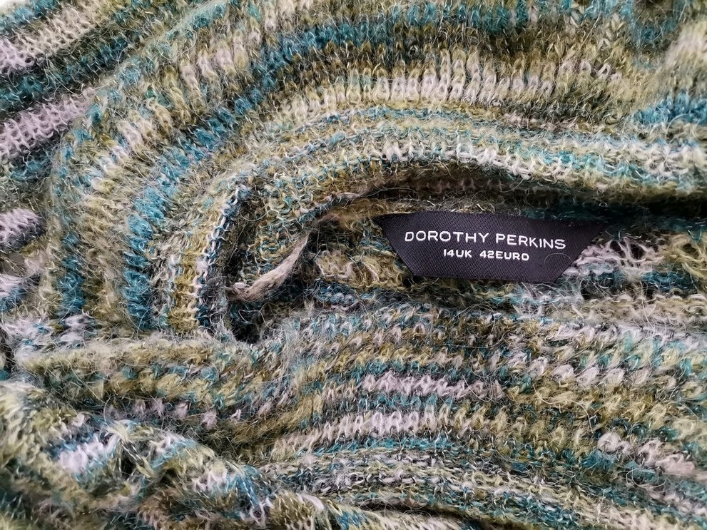 IMG_20210323_130733.jpg Dorothy perkins Rozmiar 14 (42) Kolor Zielony Kołnierz Długi Kardigan Wiązany Długi rękaw Materiał Akryl Cienka dzianina