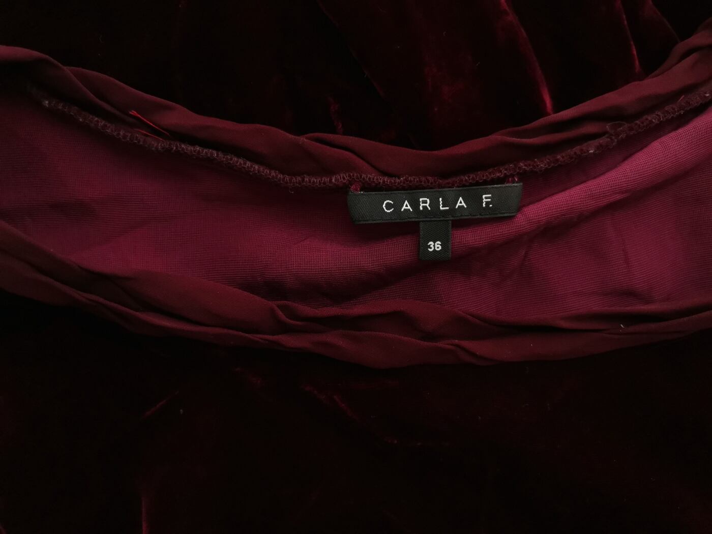 Carla F Rozmiar 36 Kolor Bordowy Okrągły dekolt Tunika Bluzka Krótki rękaw Materiał Wiskoza Carla F Rozmiar 36 Kolor Bordowy Okrągły dekolt Tunika Bluzka Krótki rękaw Materiał Wiskoza