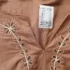 Vintage Rozmiar 12 (40 ) Kolor Brązowy Split Crew Neck Bluzka Długi rękaw Materiał Bawełna 100%