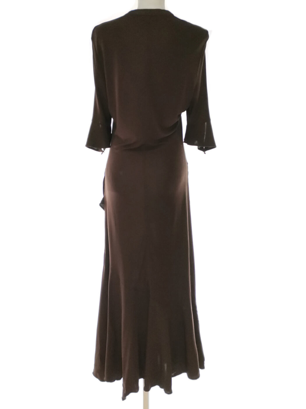 Karen MILLEN Rozmiar 14 (42) Kolor Brązowy W serek Sukienka Maxi Rękaw 3/4 Długa Materiał Wiskoza 100% Karen MILLEN Rozmiar 14 (42) Kolor Brązowy W serek Sukienka Maxi Rękaw 3/4 Długa Materiał Wiskoza 100%
