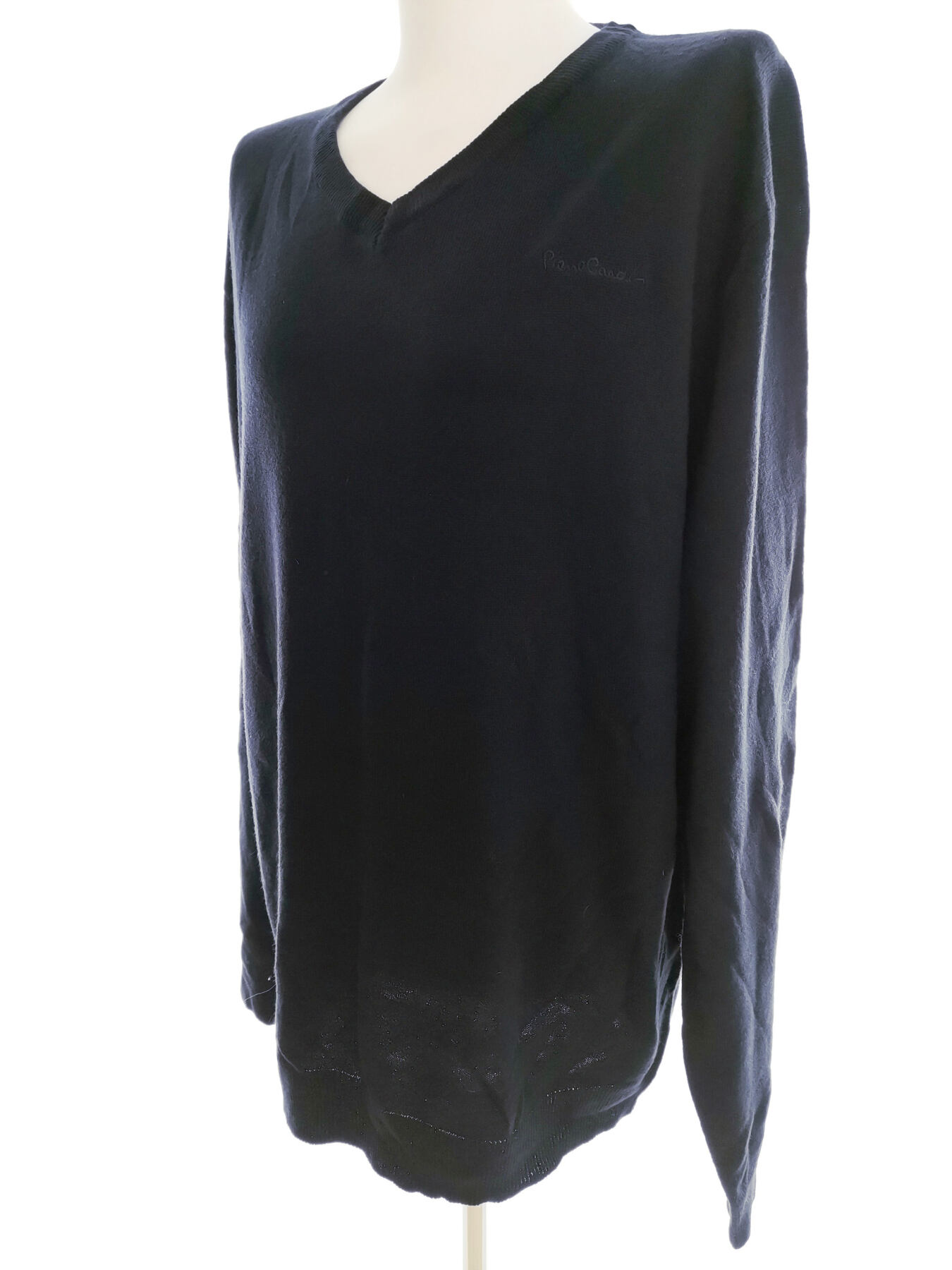 Pierre Cardin Rozmiar 4XL Kolor Granatowy Męski Sweter Długi rękaw Materiał Akryl 100%