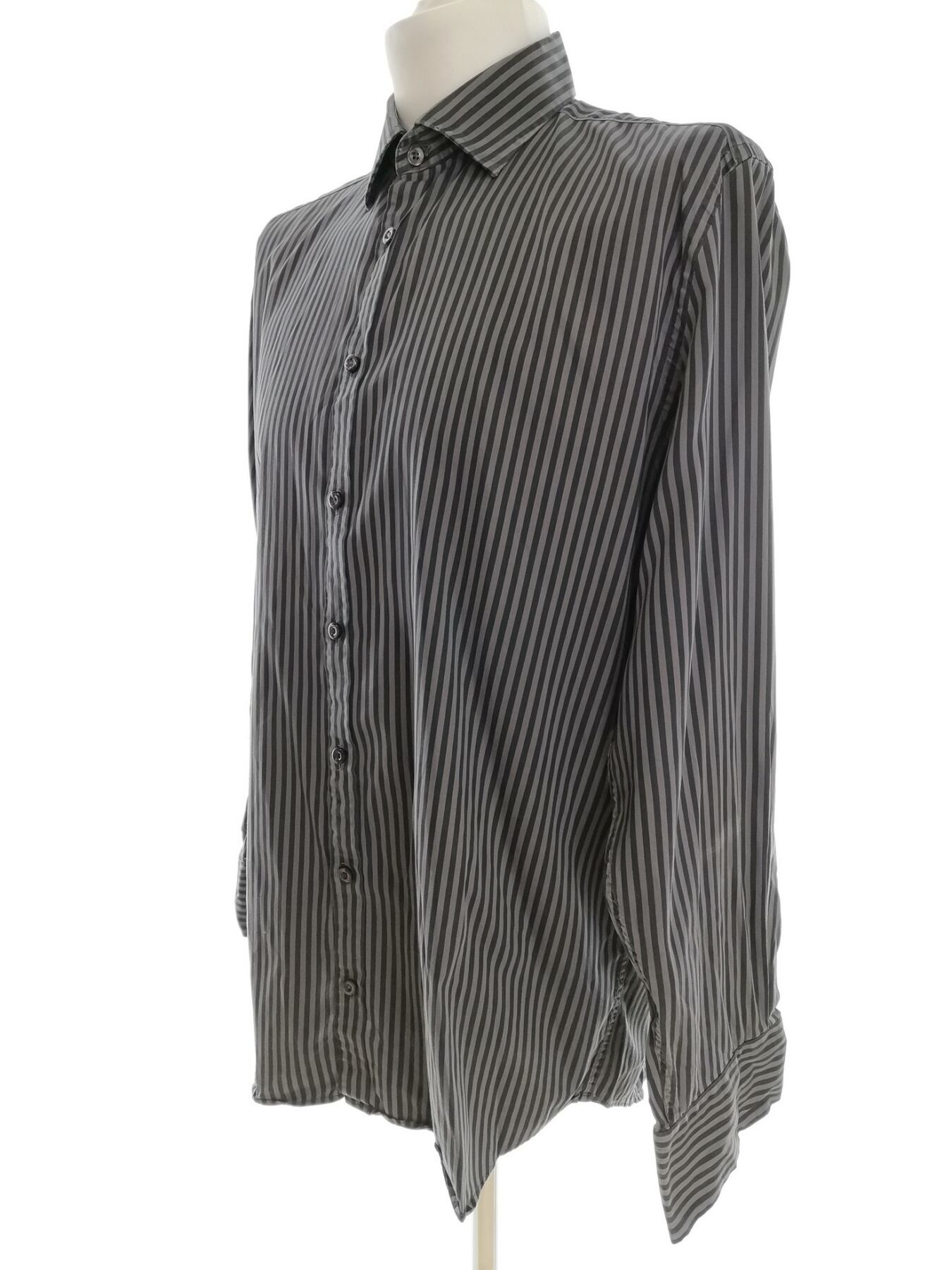 IMG_20210324_104043.jpg Charles Tyrwhitt Rozmiar L Kolor Szary Pasy Kołnierz Męska Koszula Casual Długi rękaw Materiał Bawełna 100%