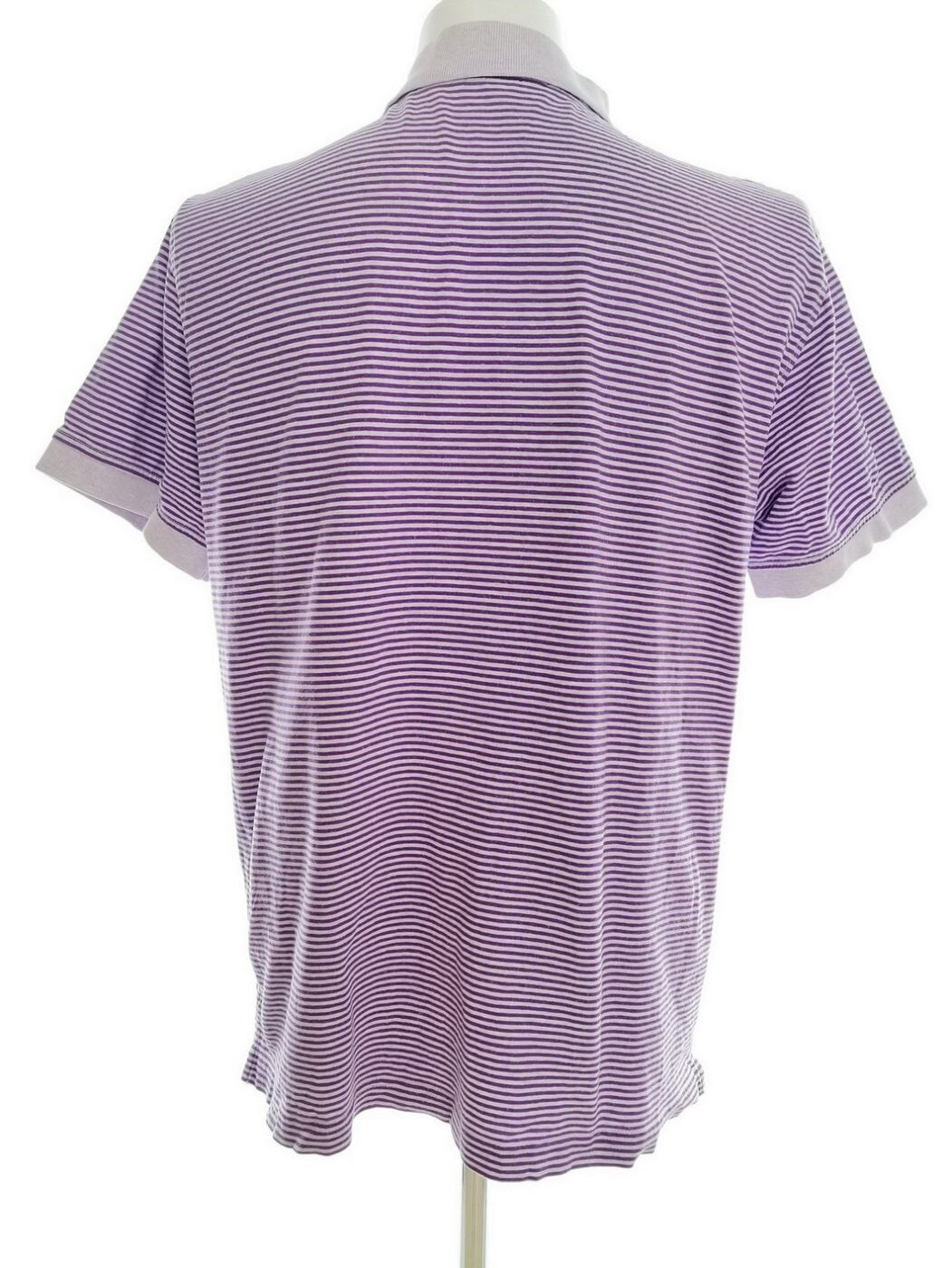 IMG_20210324_105557.jpg Lyle & Scott Rozmiar XXL Kolor Fioletowy Pasy Kołnierz Męska Koszula Polo Krótki rękaw Materiał Bawełna 100%
