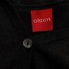 Olsen Rozmiar 38/40 Kolor Czarny W serek Długi Zapinany Kardigan Długi rękaw Cienka dzianina