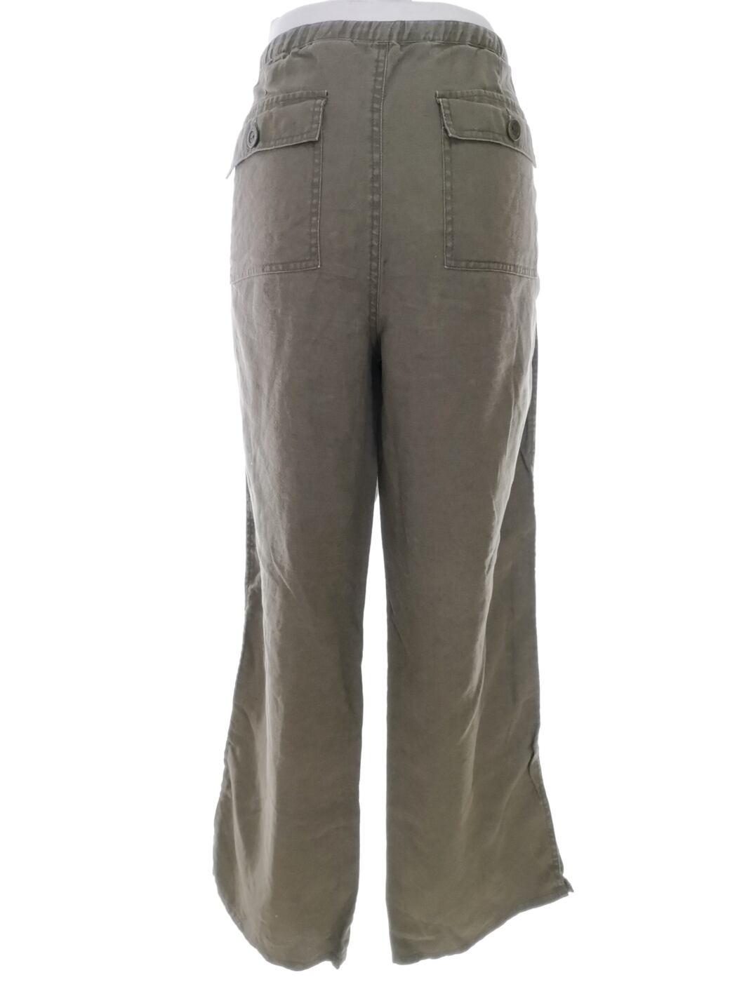 Eddie Bauer Rozmiar 40 Kolor Khaki Spodnie Casual Materiał Len 100%