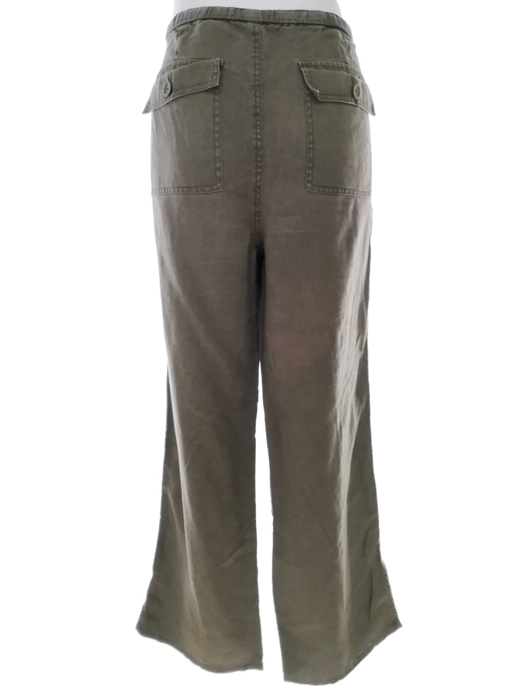 Eddie Bauer Rozmiar 40 Kolor Khaki Spodnie Casual Materiał Len 100%