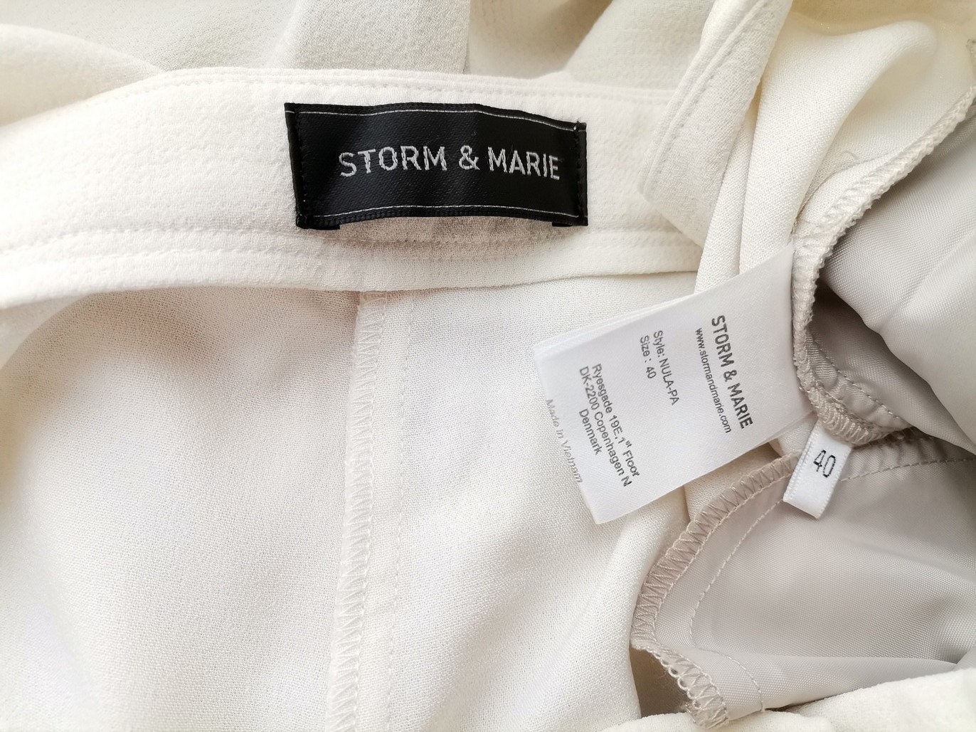 Storm & Marie Rozmiar 40 Kolor Kremowy Spodnie Eleganckie