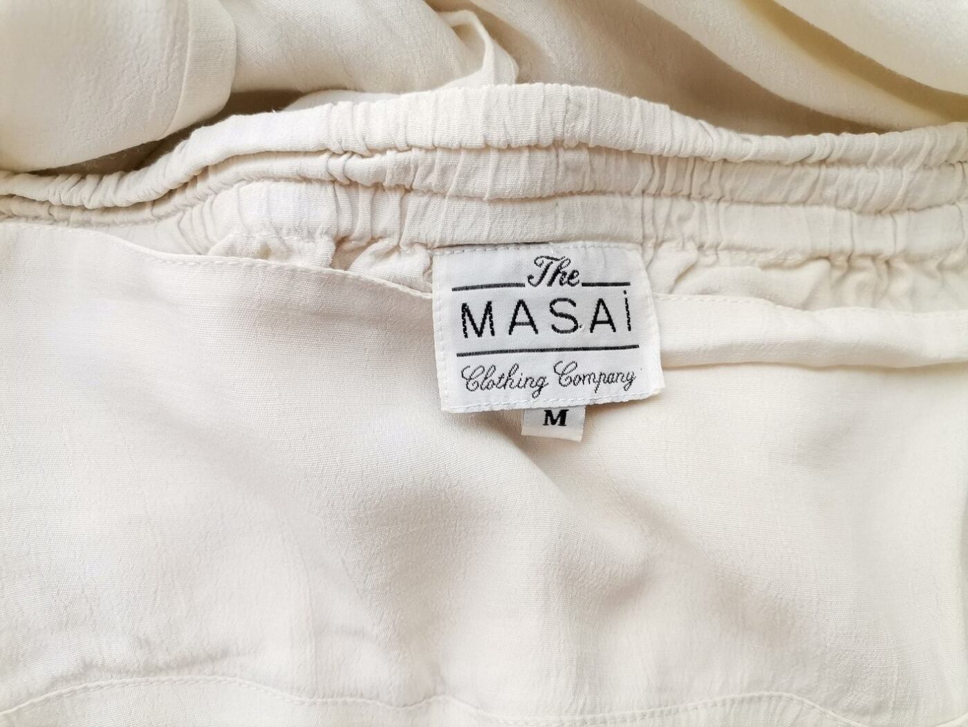 The Masai Rozmiar M Kolor Kremowy Spodnie Casual Materiał Wiskoza 100%