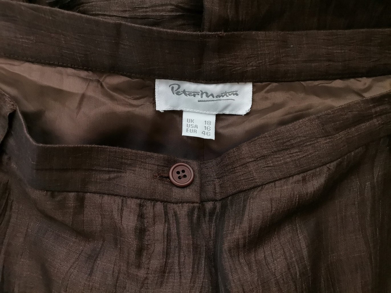 IMG_20210325_141949.jpg Peter Martin Rozmiar 18 (46) Kolor Khaki Spodnie Casual Materiał Len