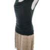 Coast Rozmiar 10 (38) Kolor Czarny Drapowany dekolt Sukienka Bodycon Bezrękawnik Do Kolan Materiał Wiskoza