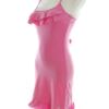 TWISTED RIBBON Rozmiar 1 (36) Kolor Różowy Kwadratowy dekolt Sukienka Bodycon Bezrękawnik Do Kolan Materiał Bawełna