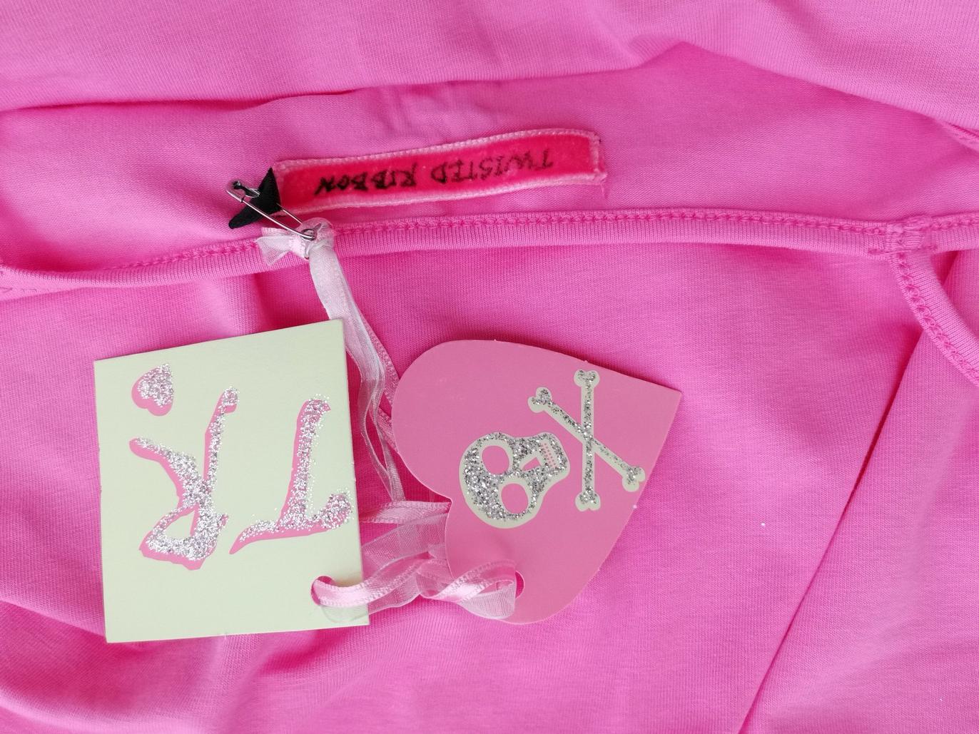 TWISTED RIBBON Rozmiar 1 (36) Kolor Różowy Kwadratowy dekolt Sukienka Bodycon Bezrękawnik Do Kolan Materiał Bawełna