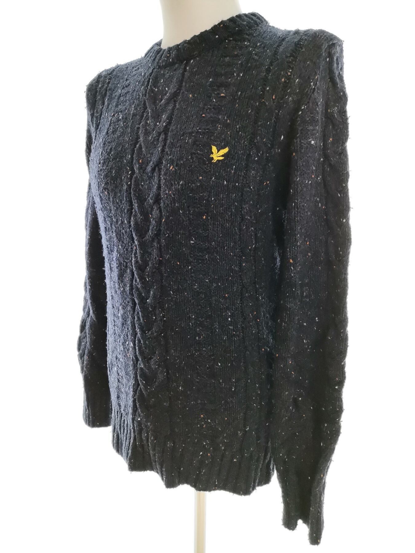 IMG_20210329_103206.jpg Lyle & Scott Rozmiar M Kolor Granatowy Męski Sweter Długi rękaw Materiał Wełna Merino