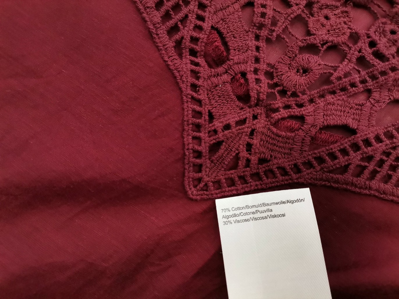 IMG_20210329_120204.jpg Noa noa Rozmiar S Kolor Bordowy Okrągły dekolt Bluzka Krótki rękaw Materiał Bawełna